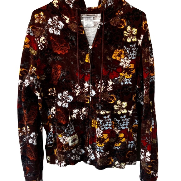 Walt Disney Tops - Disney Surf Co Floral Patterned Hoodie